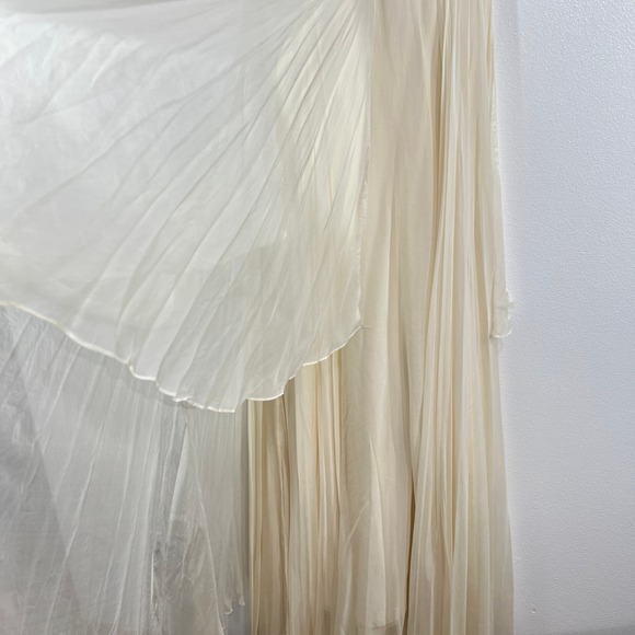 Leanne Marshall Faye Silk Chiffon Gown Ivory Size 12 NWT Bridal Wedding‎ Dress - Picture 11 of 12